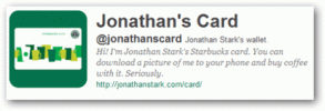 Jonathan Starks Starbucks-kort blir hackat