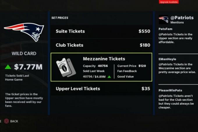การตั้งราคาตั๋วที่ดีใน Madden 22