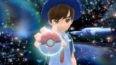 En Pokémon-elev holder en Pokeball i Pokemon Scarlet og Violet.