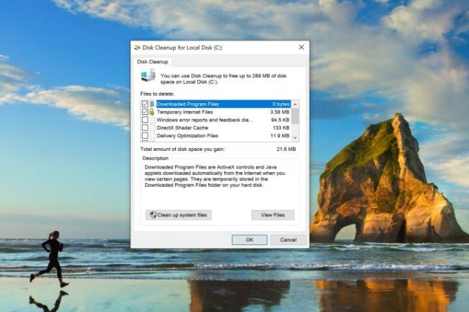 Uporaba orodja za čiščenje diska Windows.