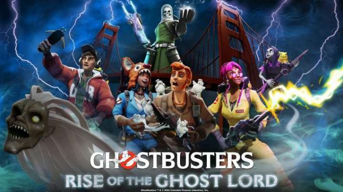 Artă cheie pentru Ghostbusters: Rise of the Ghost Lord, cu logo.