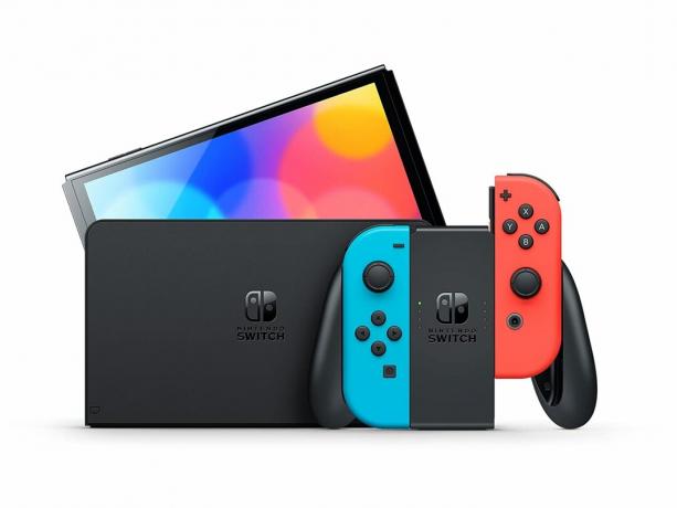 Nintendo Switch – Modelo OLED com: Joy-Con Neon Red e Neon Blue