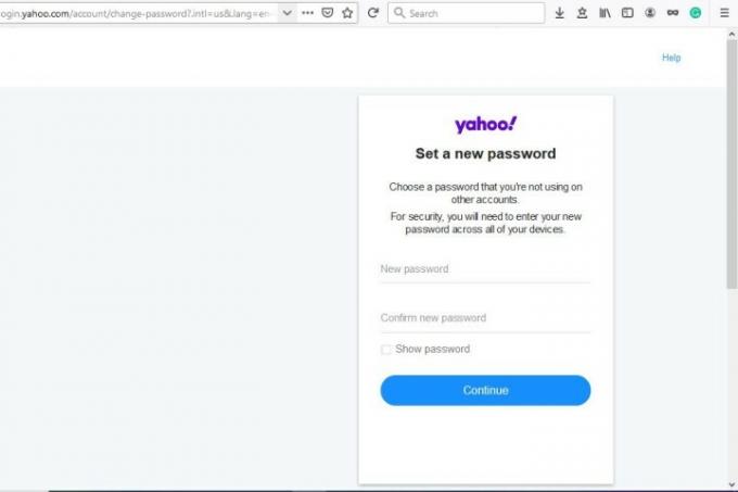 jak zmienić potwierdzenie hasła Yahoo