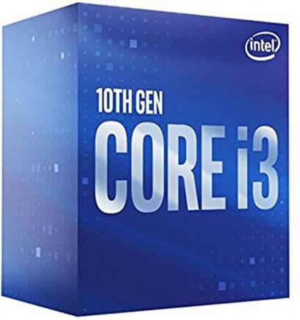 Caixa do processador Intel Core i3.