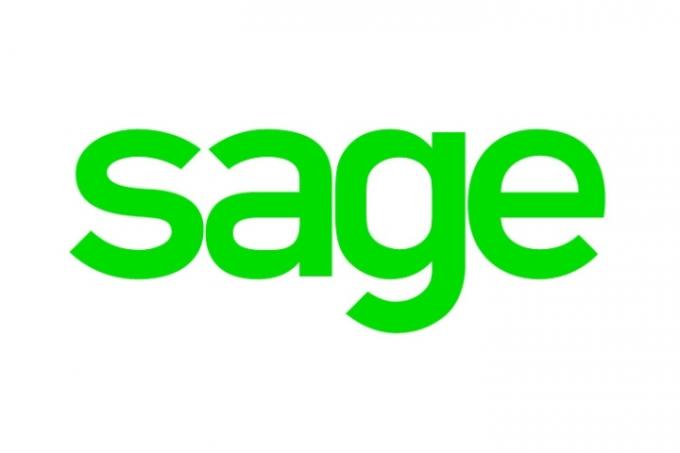 Бухгалтерський логотип Sage на білому тлі.