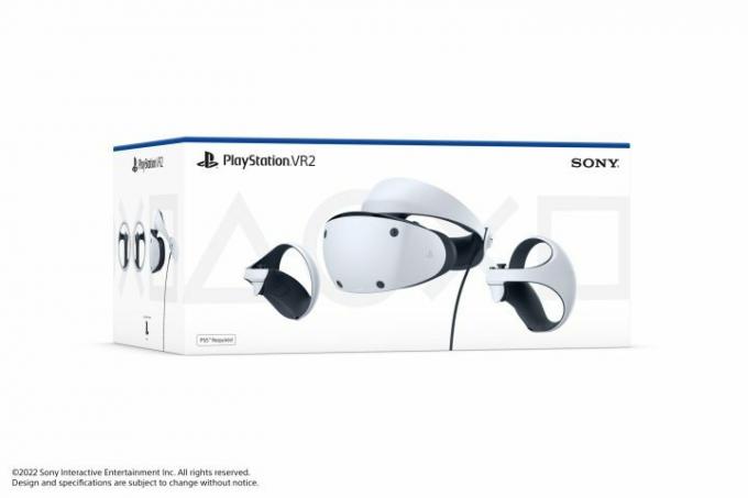 Basversionen för $550 av PlayStation VR2:s förpackning. 