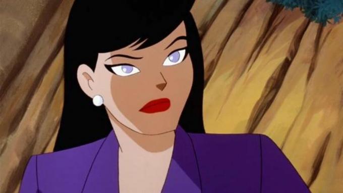 Lois Lane fronçant les sourcils dans Superman: la série animée.