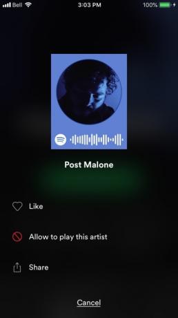 Spotify bloquer les artistes 3