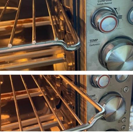 Pritaikomos lentynos ant „Breville Joule Oven Air Fryer Pro“.