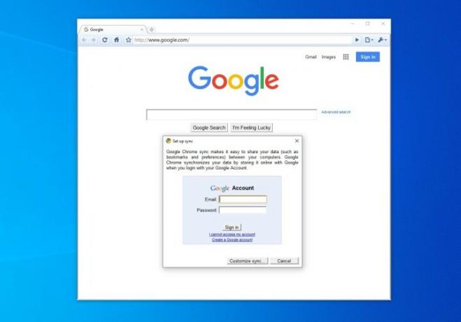 تعرض لقطة الشاشة ميزات المزامنة في Chrome