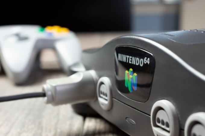 Vezérlő port a Nintendo 64-en.