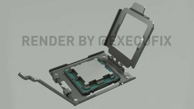 Renderização de um processador AMD Zen 4.