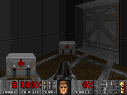 videogame cruz vermelha pacote de saúde emblema doom medkit