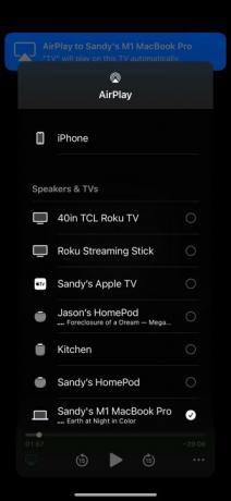 TV 앱에서 AirPlay를 사용할 수 있는 장치입니다.
