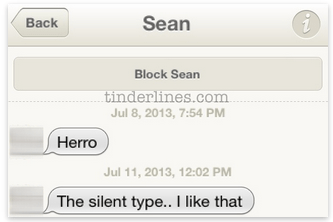 linie z Tindera, Sean