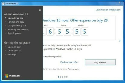 Windows 10 uppgradering buggmeddelande upgradew10