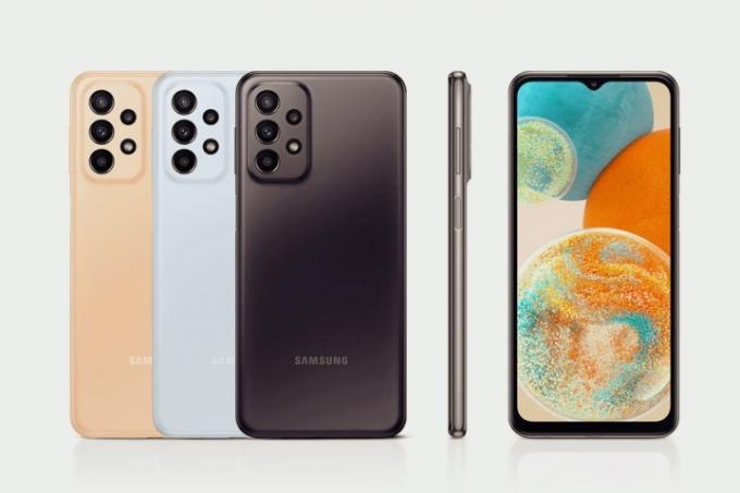 Alle drei Farben des Galaxy A23 5G.