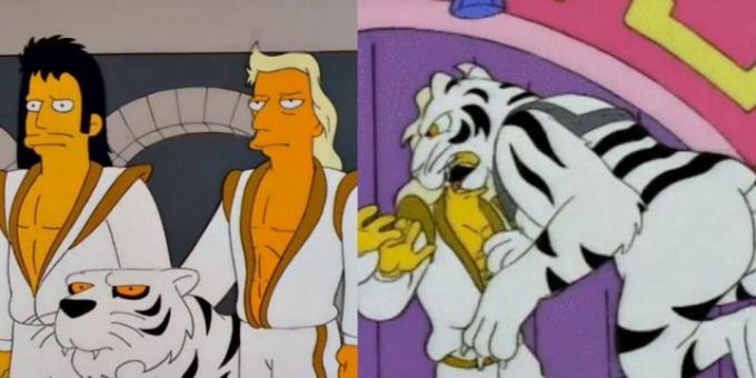 Os Simpsons imitam Sigfried e Roy