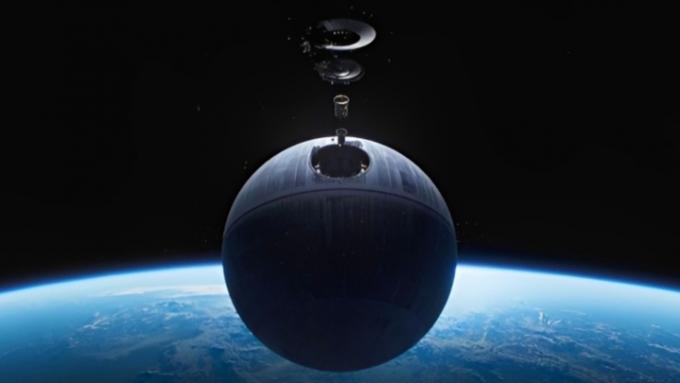 Shot of the Death Star rakennetaan Andorin kauden finaalissa.