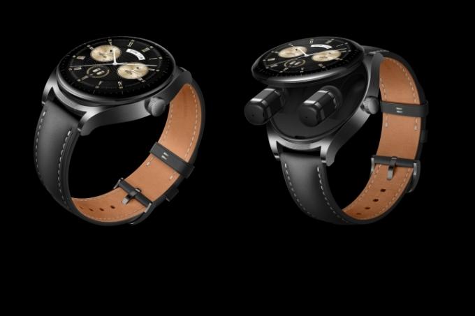 Показ відкритих і закритих накладок Huawei Watch Buds.