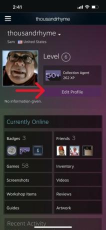 kako spremeniti uporabniško ime Steam ID mobilni profil