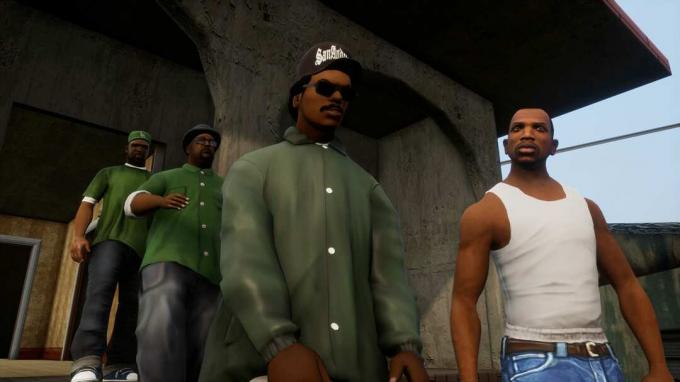 Karaktärerna står tillsammans i den remastrade utgåvan av Grand Theft Auto: San Andreas.