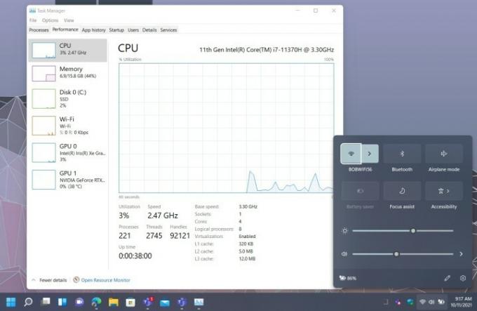 CPU i Windows 11.